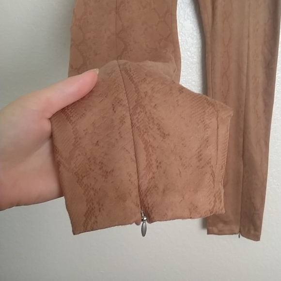 good american snake front zip bottom zip skinny stretchy pants sz Xl - Picture 5 of 9